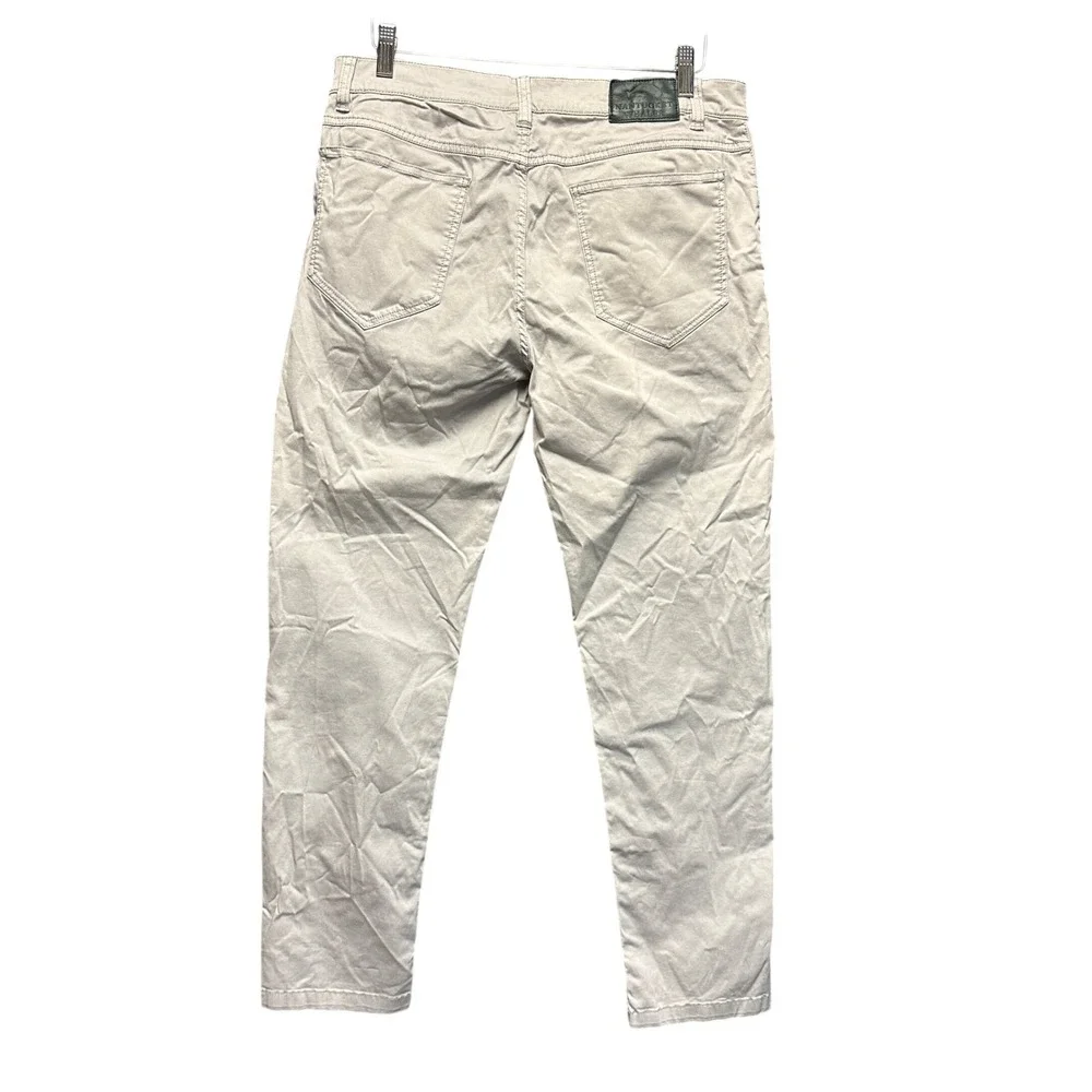 Nantucket Whaler Mens Chino Pants 34x30 Light Gray Stretch Cotton 5-Pocket Slim